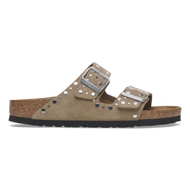 Birkenstock Arizona Rivets sandals in Taupe - side view